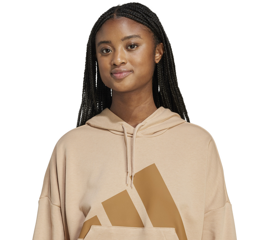 Felpa Donna Adidas Essentials Big Logo French Terry - Beige