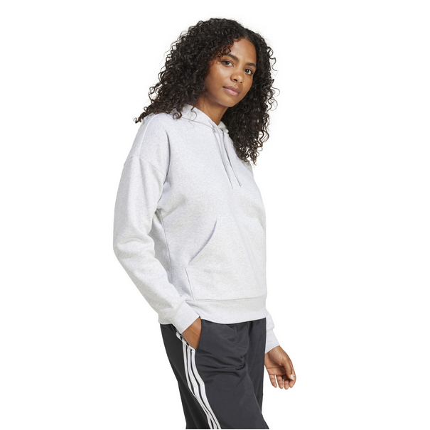Felpa Donna Adidas Essentials Small Logo Feel Cozy - Grigio