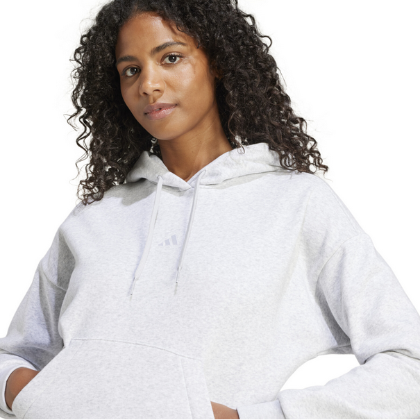 Felpa Donna Adidas Essentials Small Logo Feel Cozy - Grigio