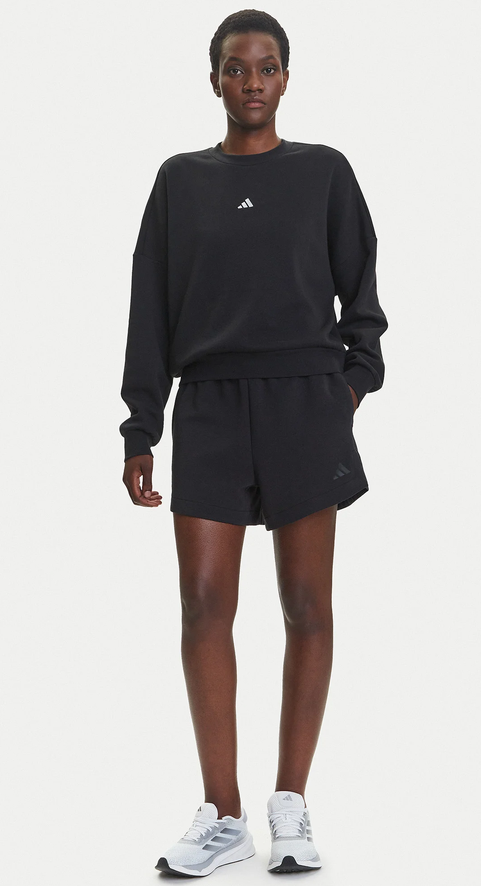Felpa Donna Adidas Essentials Small Logo - Nero