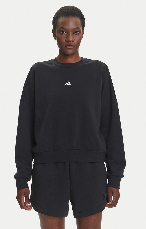 Felpa Donna Adidas Essentials Small Logo - Nero