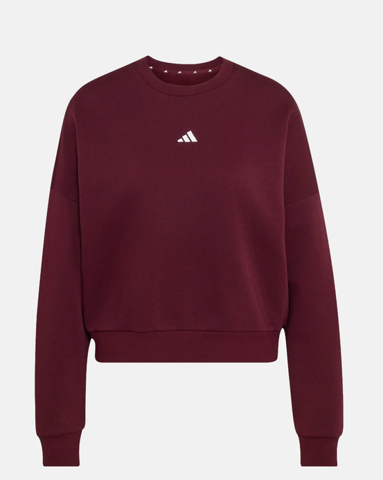 Felpa Donna Adidas Essentilas Small Logo - Bordeaux