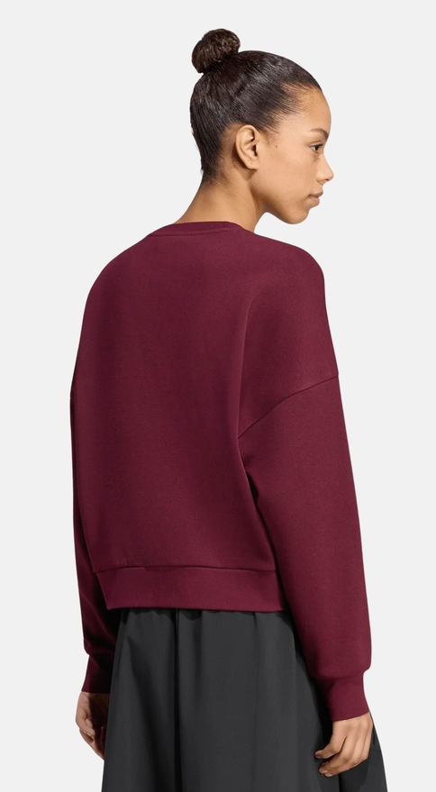 Felpa Donna Adidas Essentilas Small Logo - Bordeaux