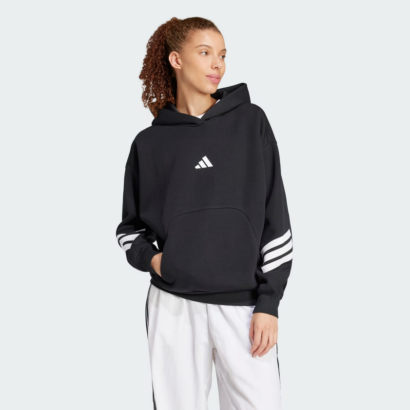 Felpa Donna Adidas Future Icons 3-Stripes - Nero