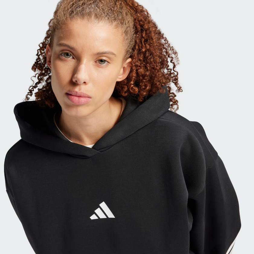 Felpa Donna Adidas Future Icons 3-Stripes - Nero