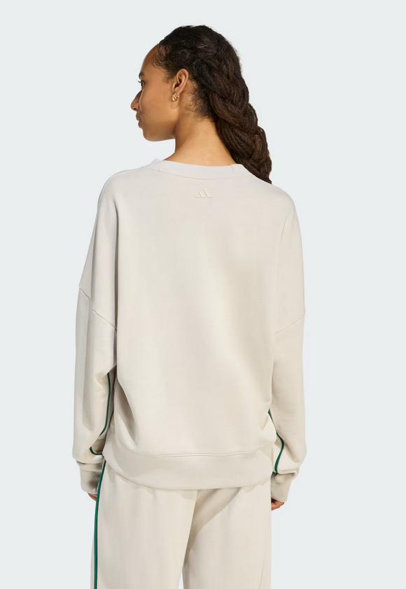 Felpa Donna Adidas Graphic Seasonal - Beige