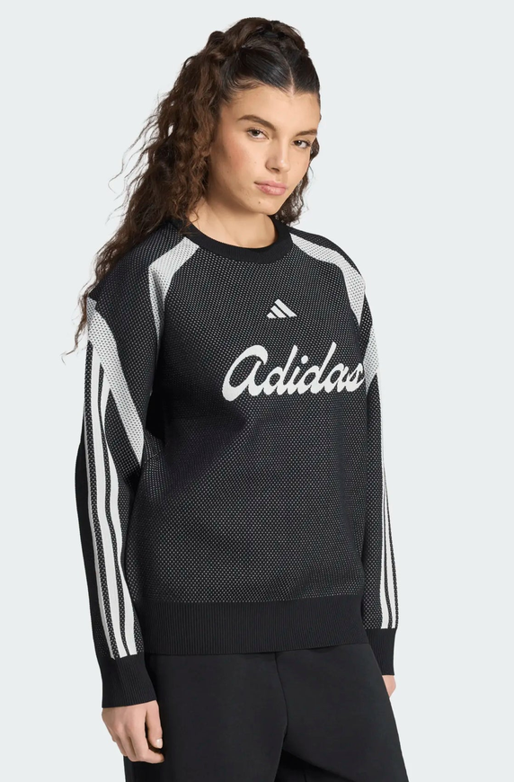Felpa Donna Adidas House of Tiro Knitted - Nero