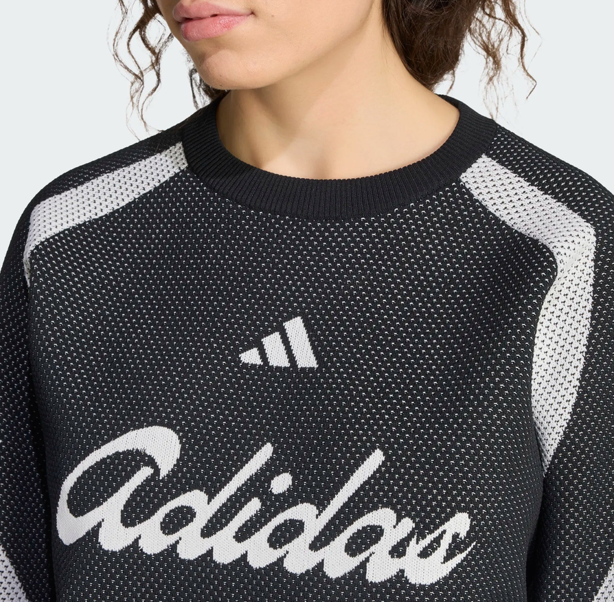 Felpa Donna Adidas House of Tiro Knitted - Nero