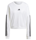 Felpa Donna Adidas Performance Essentials 3-Stripes French Terry - Bianco