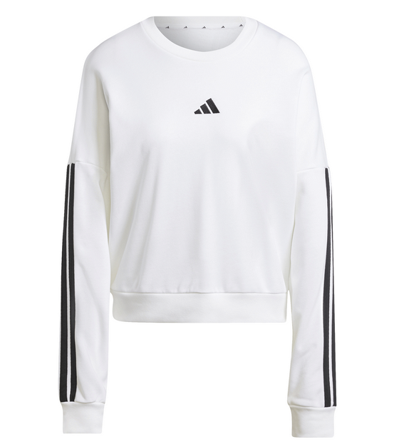 Felpa Donna Adidas Performance Essentials 3-Stripes French Terry - Bianco