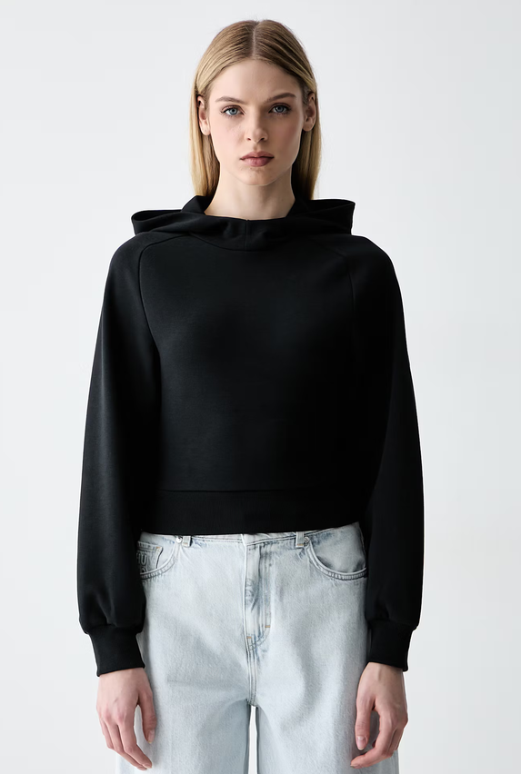 Felpa Donna Adidas Soft Lux - Nero