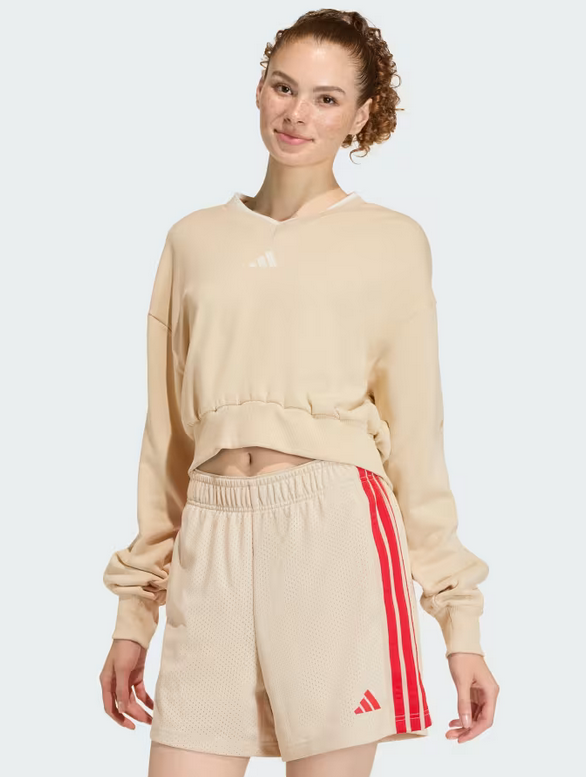 Felpa Donna Adidas Stadium Crew - Beige