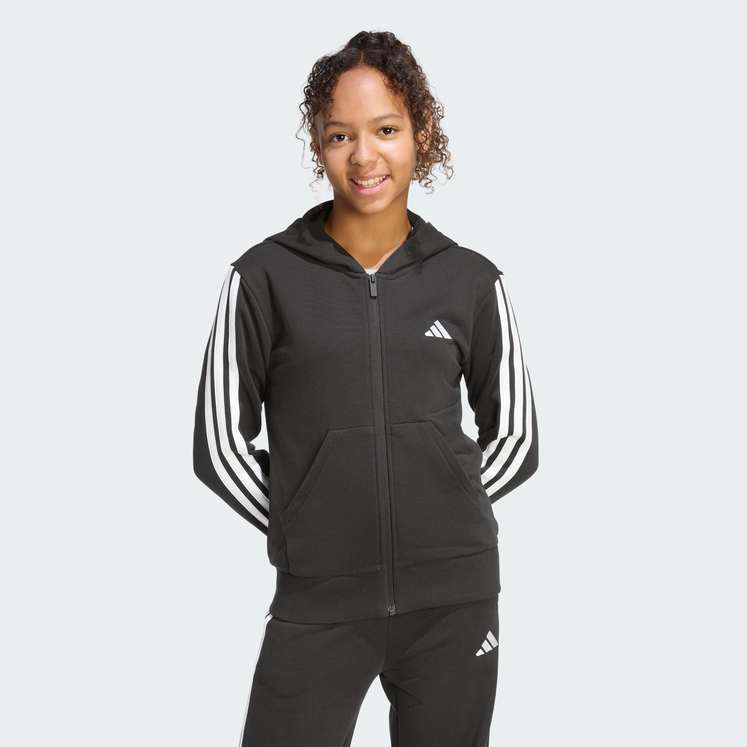 Felpa Ragazza Adidas ESSENTIAL FULL ZIP - Nero