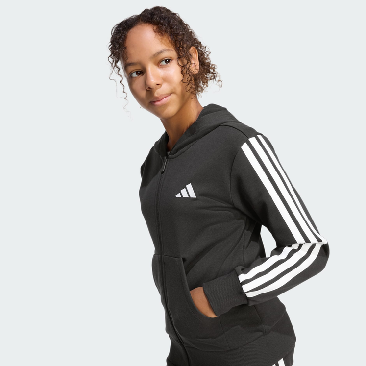 Felpa Ragazza Adidas ESSENTIAL FULL ZIP - Nero