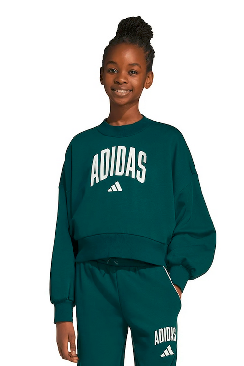 Felpa Ragazza Adidas Retrò Varsity - Verde