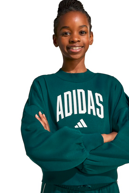 Felpa Ragazza Adidas Retrò Varsity - Verde