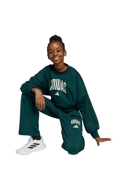 Felpa Ragazza Adidas Retrò Varsity - Verde