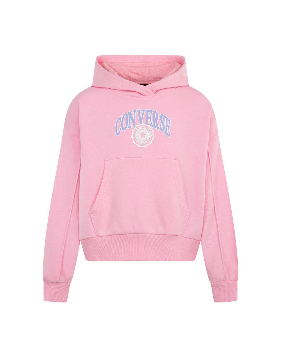 Felpa Ragazza Converse lt jellyfish jitter - rosa - cotone garzato