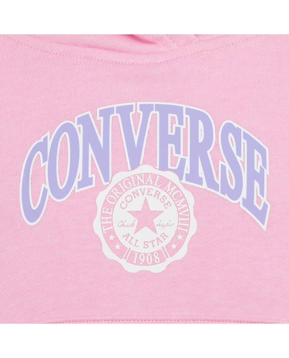Felpa Ragazza Converse lt jellyfish jitter - rosa - cotone garzato