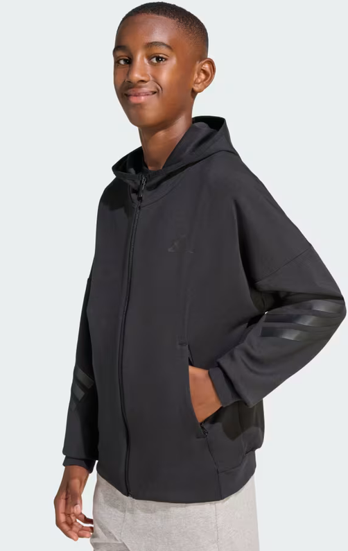 Felpa Ragazzo Adidas Future Icons 3-Stripes - Nero