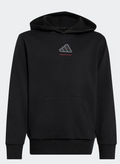 Felpa Ragazzo Adidas Hoodie Slogan Fleece - Nero