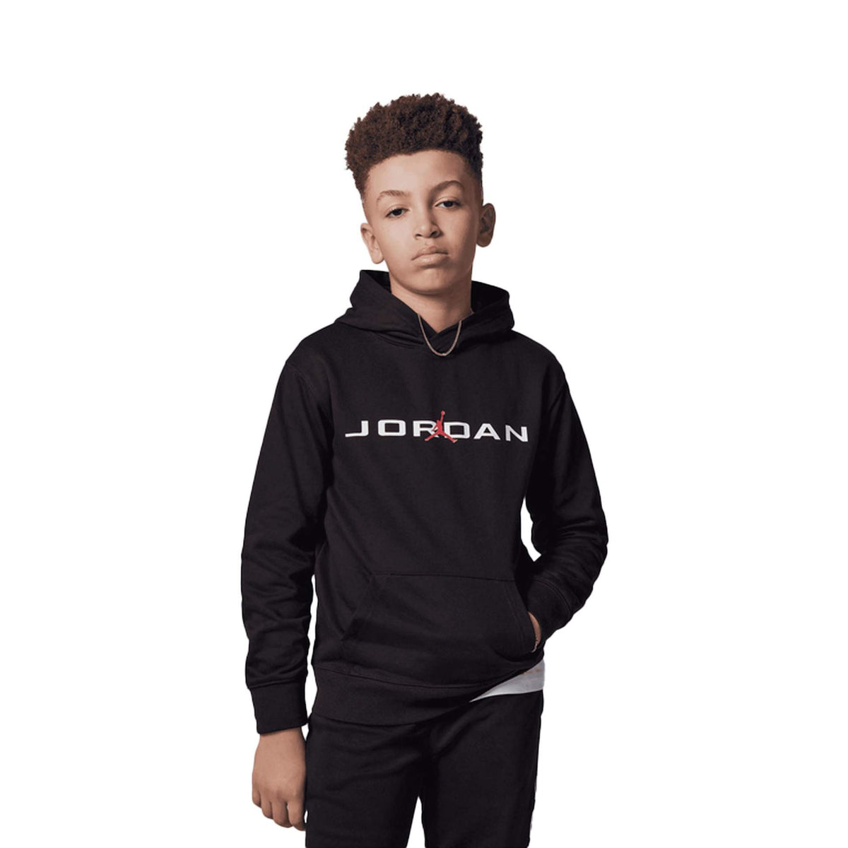 Felpa Ragazzo Jordan Baseline PO Hoodie - Nero