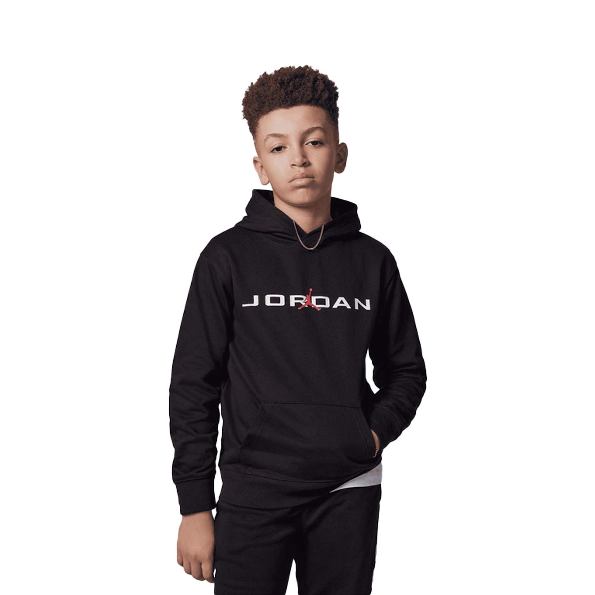 Felpa Ragazzo Jordan Baseline PO Hoodie - Nero