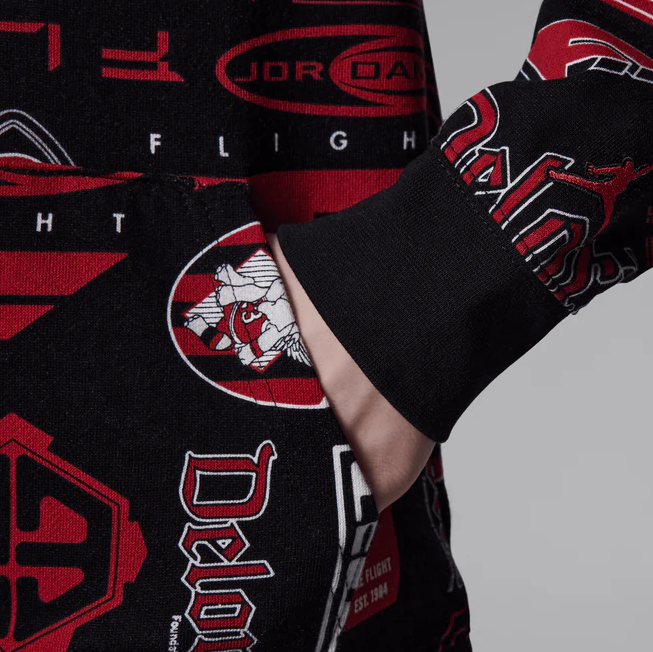 Felpa Ragazzo Jordan Printed - Nero