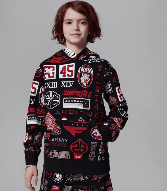 Felpa Ragazzo Jordan Printed - Nero