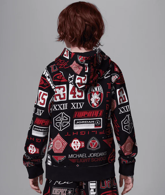 Felpa Ragazzo Jordan Printed - Nero
