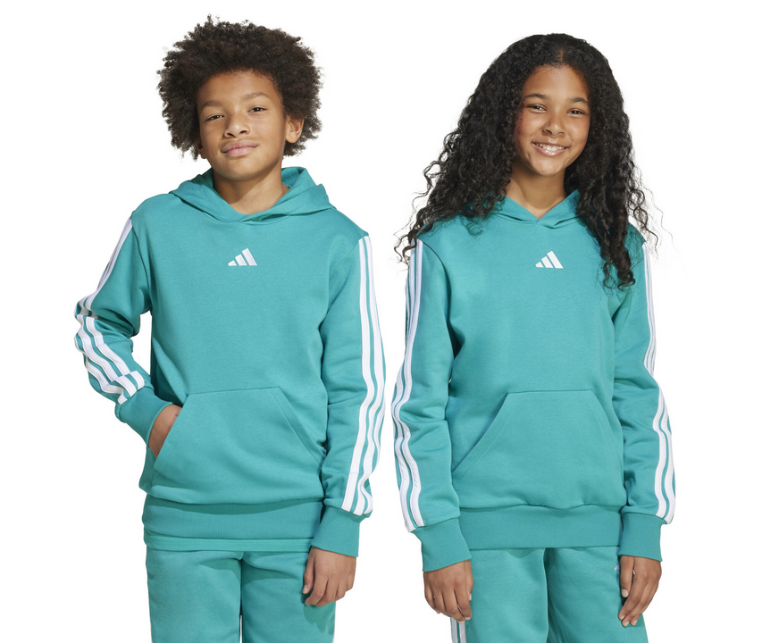 Felpa Unisex Adidas Essentials 3-Stripes Fleece - Verde