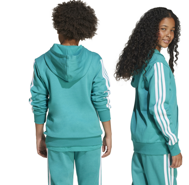 Felpa Unisex Adidas Essentials 3-Stripes Fleece - Verde