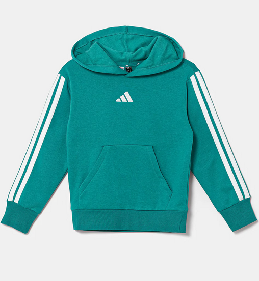 Felpa Unisex Adidas Essentials 3-Stripes Fleece - Verde
