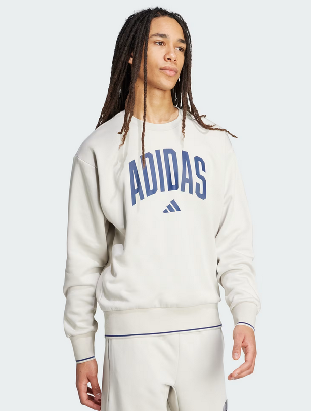 Felpa Uomo Adidas Collegiate - Beige