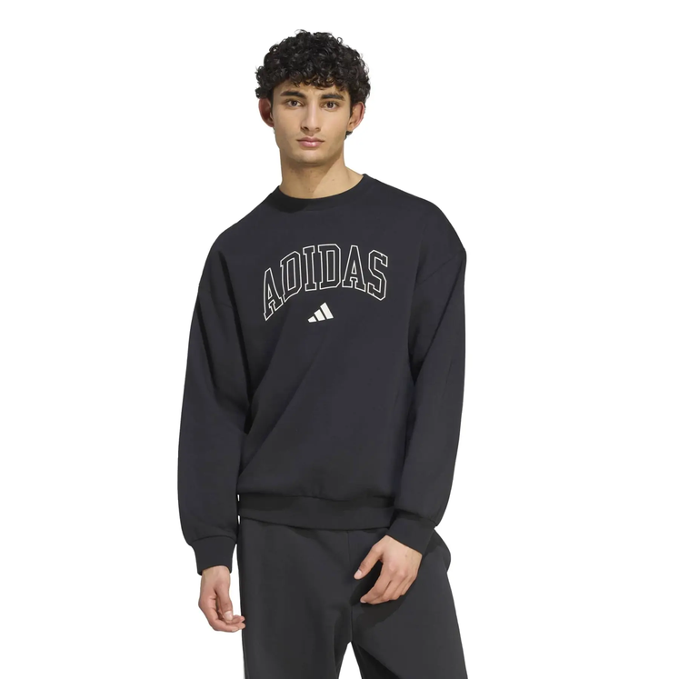 Felpa Uomo Adidas COLLEGIATE CREW - NERO