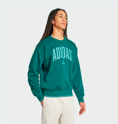 Felpa Uomo Adidas Collegiate - Verde