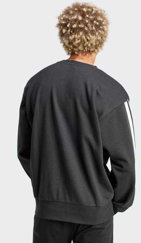 Felpa Uomo Adidas Essentials 3-Stripes  - Nero