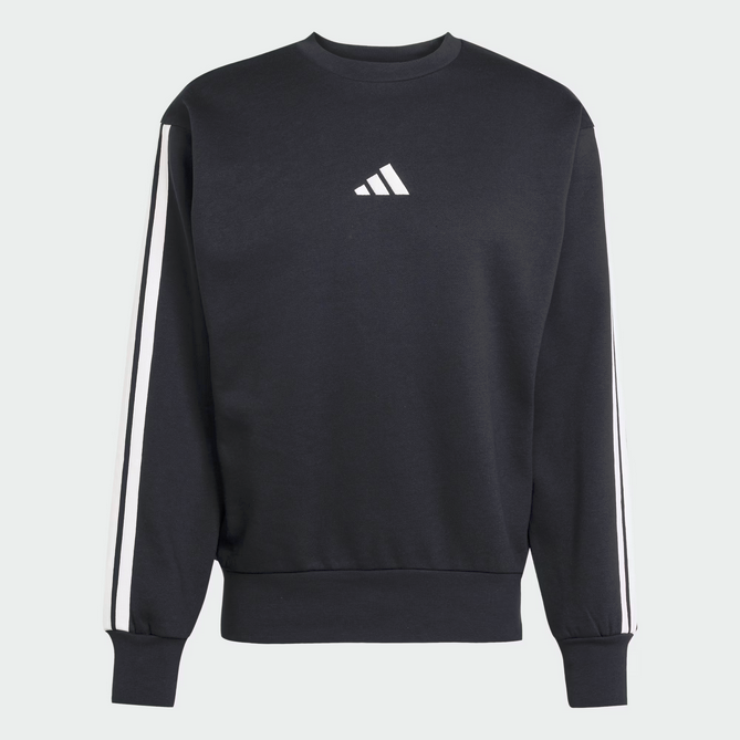 Felpa Uomo Adidas Essentials 3-Stripes  - Nero