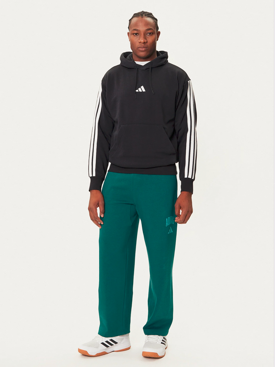 Felpa Uomo Adidas Essentials 3-Stripes  - Nero