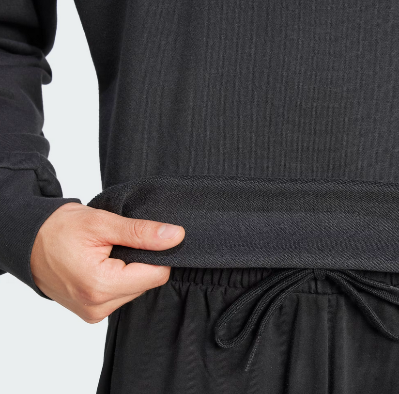 Felpa Uomo Adidas Essentials 3-Stripes  - Nero