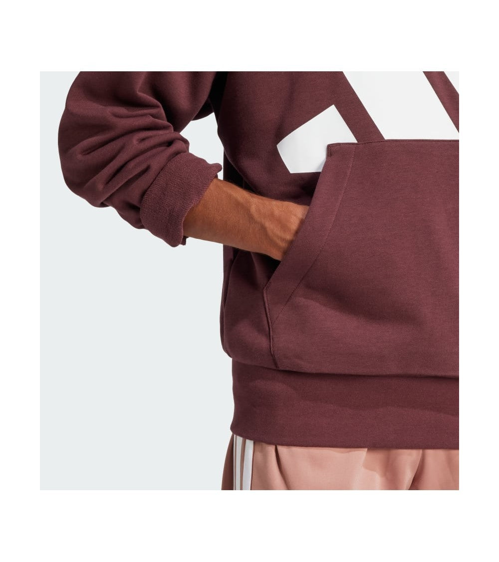 Felpa Uomo Adidas Essentials Big Logo French Terry - Bordeaux