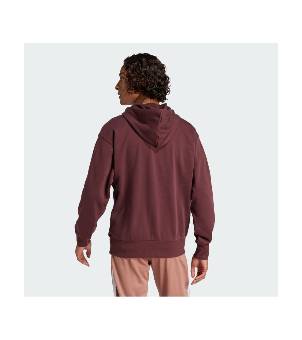 Felpa Uomo Adidas Essentials Big Logo French Terry - Bordeaux