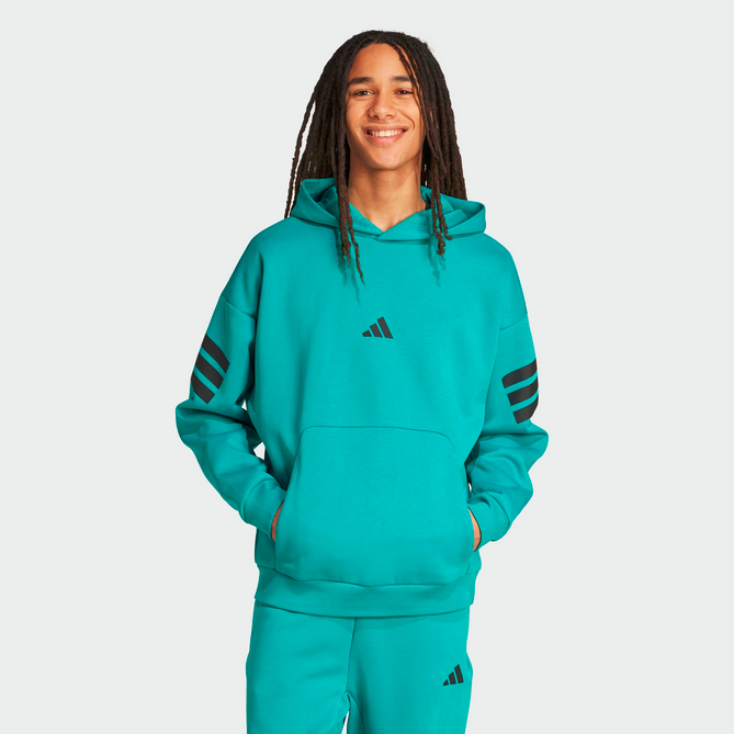 Felpa Uomo Adidas Hoodie Future Icons 3-Stripes - Verde