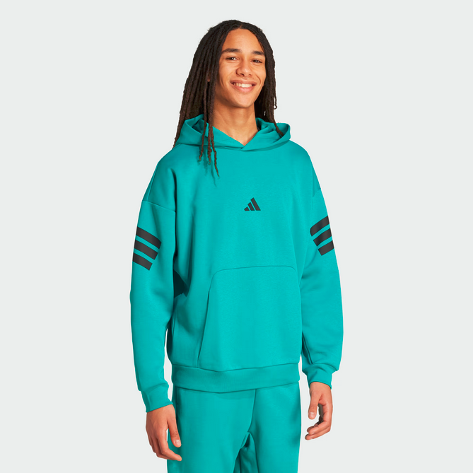 Felpa Uomo Adidas Hoodie Future Icons 3-Stripes - Verde
