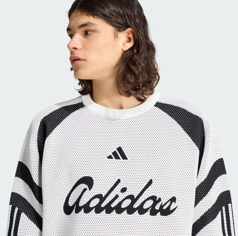 Felpa Uomo Adidas House of Tiro Knitted - Bianco/Nero