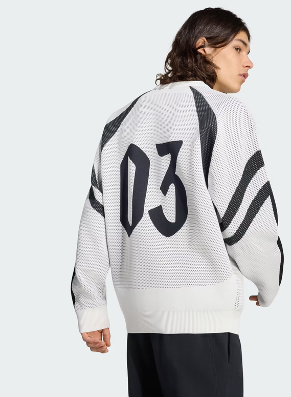Felpa Uomo Adidas House of Tiro Knitted - Bianco/Nero