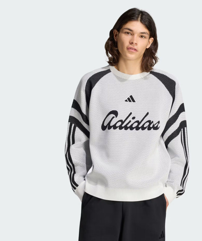 Felpa Uomo Adidas House of Tiro Knitted - Bianco/Nero