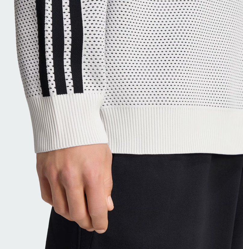 Felpa Uomo Adidas House of Tiro Knitted - Bianco/Nero