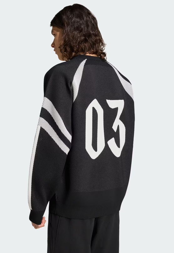 Felpa Uomo Adidas House of Tiro Knitted - Nero/Bianco