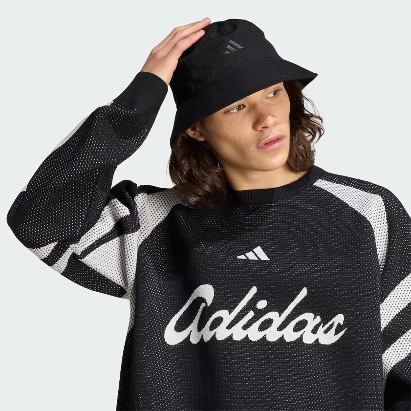 Felpa Uomo Adidas House of Tiro Knitted - Nero/Bianco
